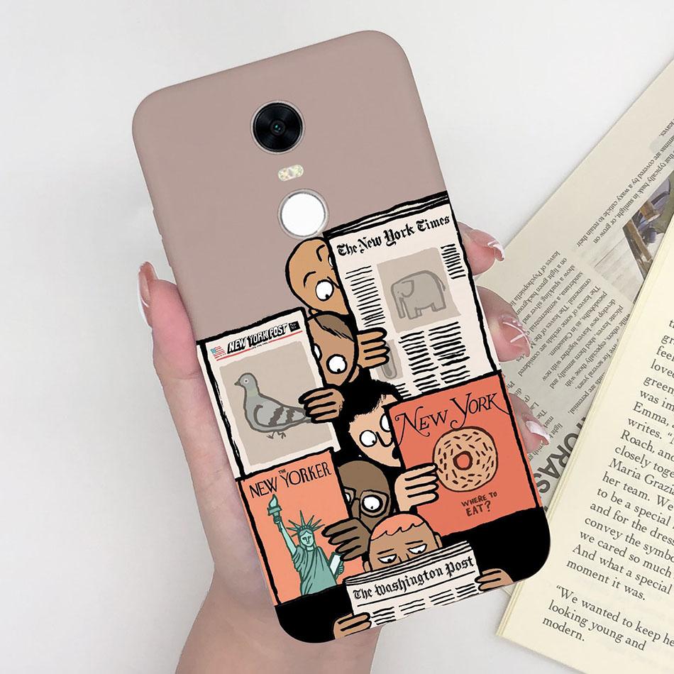 Cute Cartoon Case For Xiaomi Redmi 5 Plus Case Soft Painted Matte Silicone Back Cover For Redmi5 Plus Redmi 5+ Phone Cases Funda