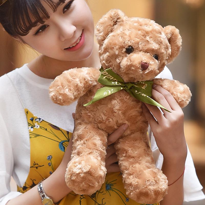 

Очаровательный плюшевый мишка Тедди с бантом, игрушка-компаньон для девочек, мягкая кукла, подарок на день рождения 20cm коричневый