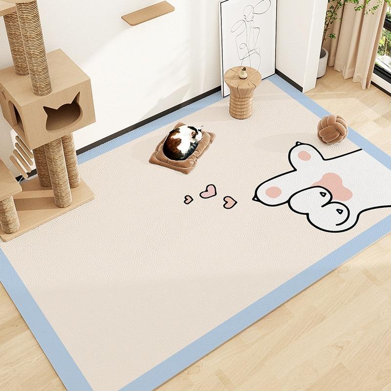 Pet Floor Mat PVC Leather Waterproof Carpet Dog Fence Rug Scratch-resistant Bite-resistant Mats Wipeable Easy To Clean Carpets