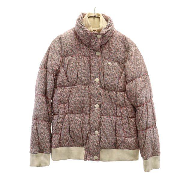 Lacoste Floral Down Jacket 42 Pink Women Used