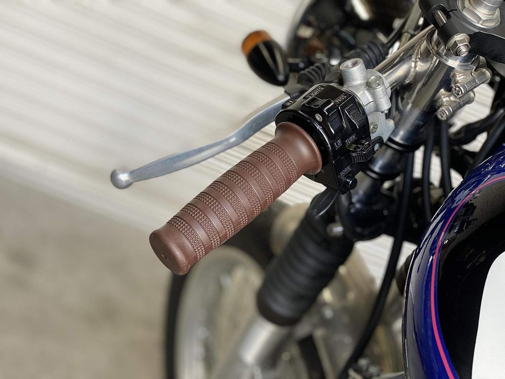 POSH FAITH Ring Barrel Grip for Dark 22.2mm Handlebars, Brown, 010372-DR