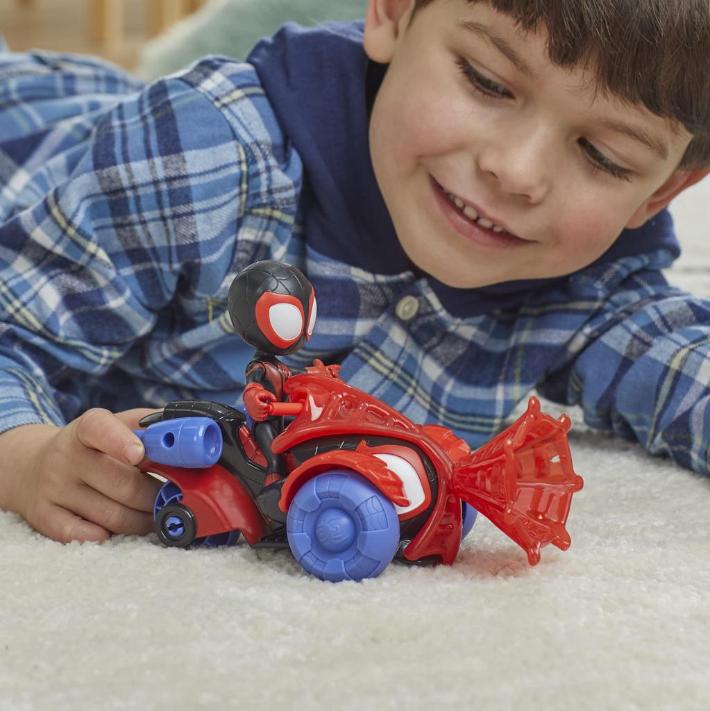 Hasbro MARVEL Spidey a úžasní přátelé Miles Techno Akční figurka velikosti 4 palce Předškolní věk 3 roky a více F7455 Originální produkt Morales Spider-Man Závodník,