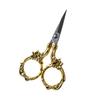 Handmade Retro Stainless Steel Small Scissors for Cross Stitch and DIY Paper Cutting, Seven-Petal Flower Design.