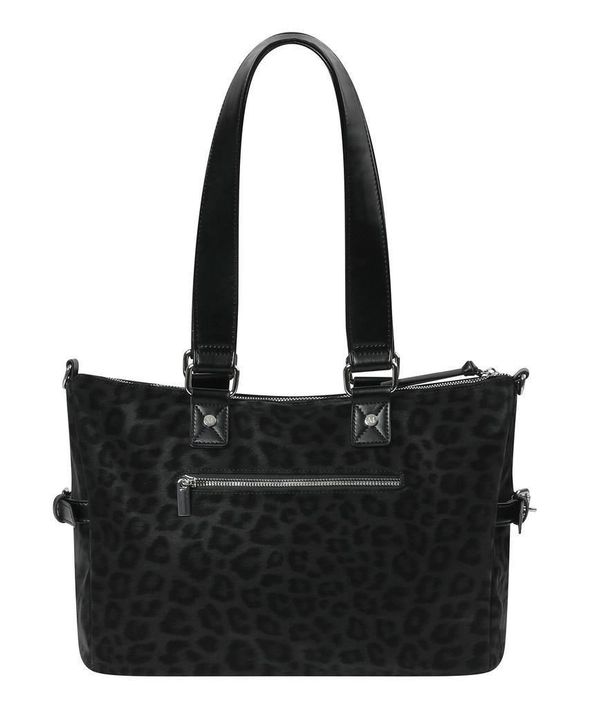 Mucent Lausanne Leopard Print Metal Logo Shoulder Bag Unisex