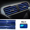 10Pcs Car U Shaped Air Outlet Decorative Strip Universal Chrome-Plated PVC Trim Strip Decor for Auto Interior Styling Accessorie