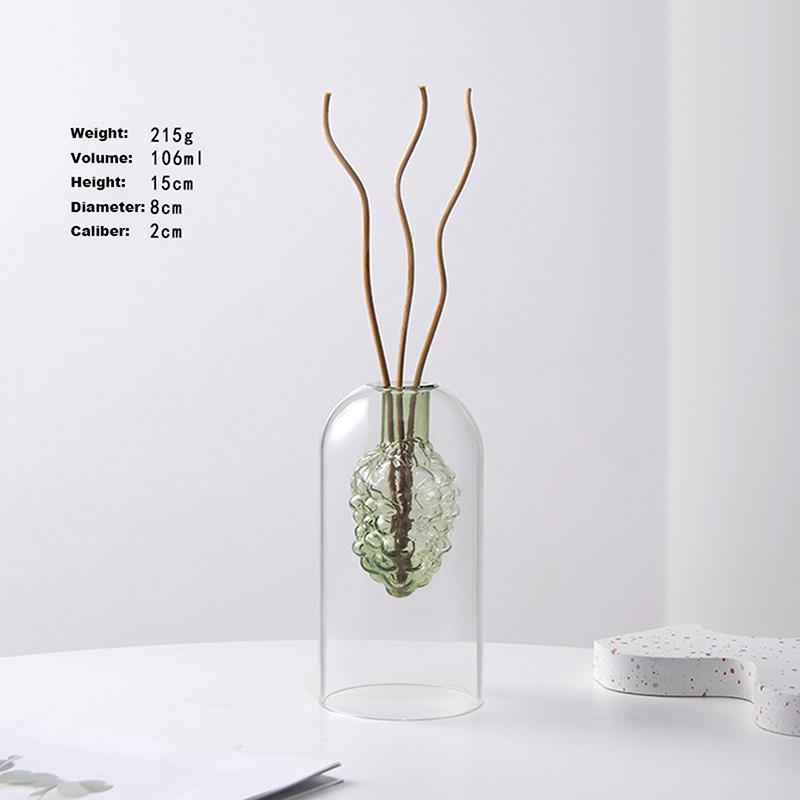 Double Layer Glass Aromatherapy Bottle Essential Oil Volatilization Bottle Ornament Home Decoration Hydroponic Vase