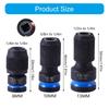 1/2" Square Drive to 1/4" Hexagonal Sockets Adapter Secure Grip Four Flutes Design AntiCorrosion For Professional DIY Projects