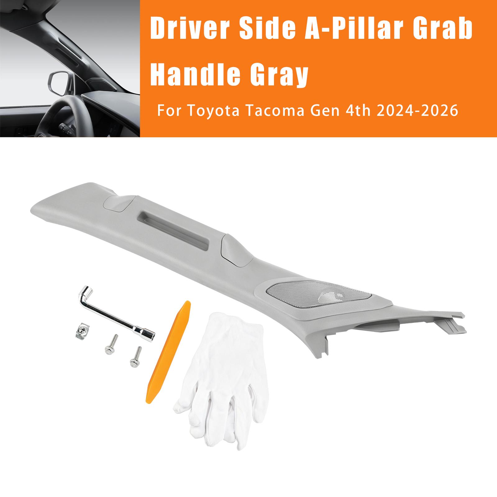 

Driver Side A-Pillar Grab Handle Gray For Toyota Tacoma Gen 4th 2024-2026
