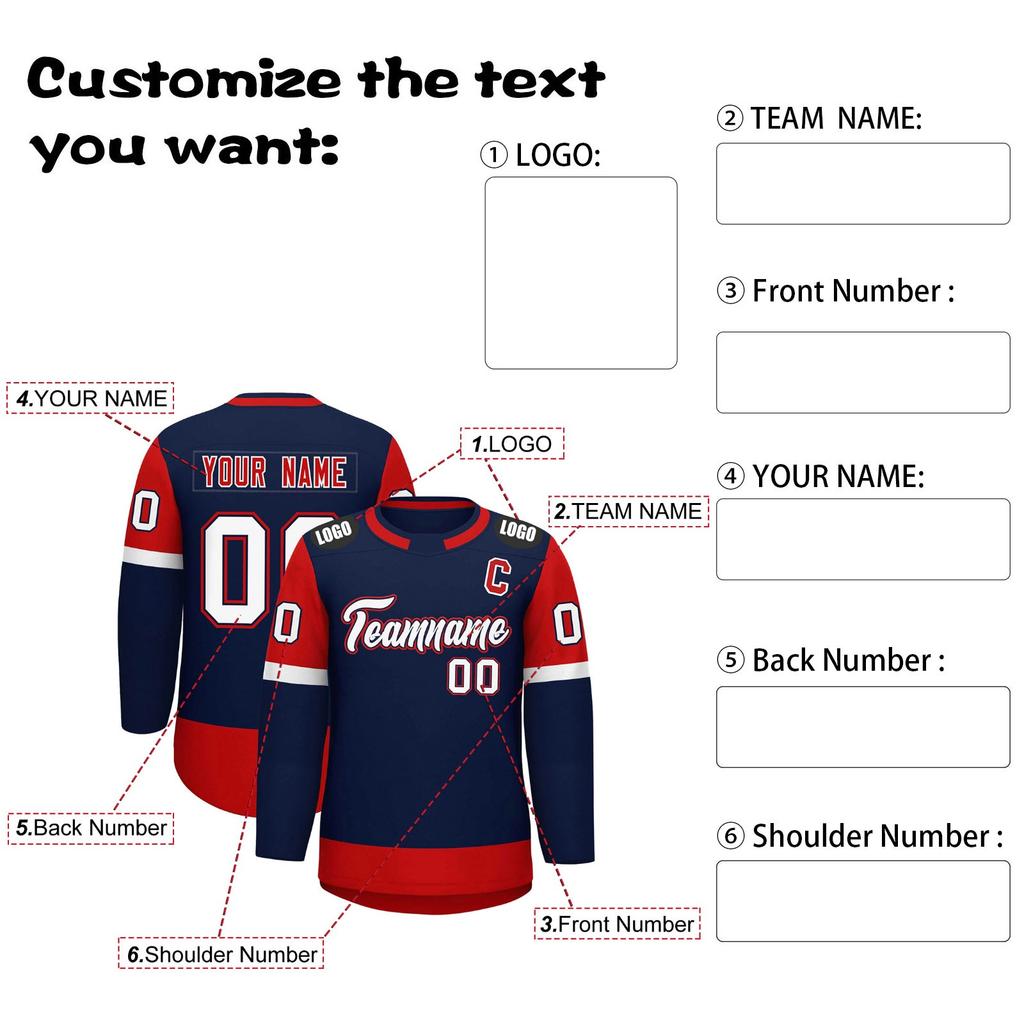 Customizable Ice Jersey Personalized Team & Number, Breathable Fabric, Unisex Adult Sizes