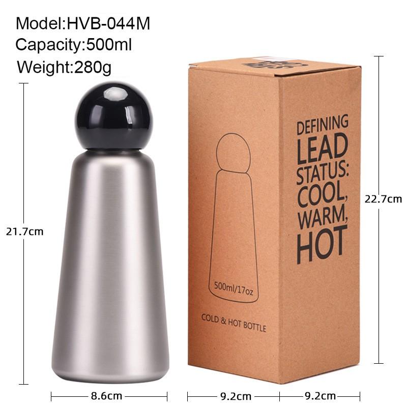 Stainless Steel Vacuum Insulated Travel Mug 500ml Double Wall Cup Students Outdoor Sports Hot Cold Retention