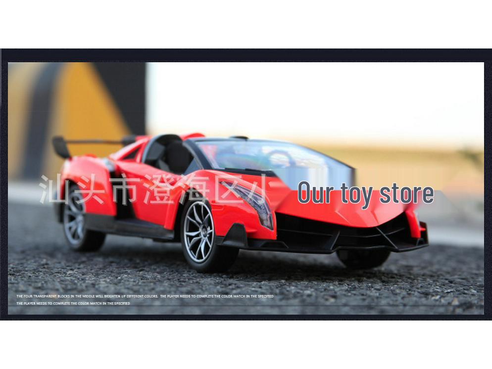 Children's Remote Control Convertible Sports Racing Car Toy - Rechargeable & Wireless with Lights
