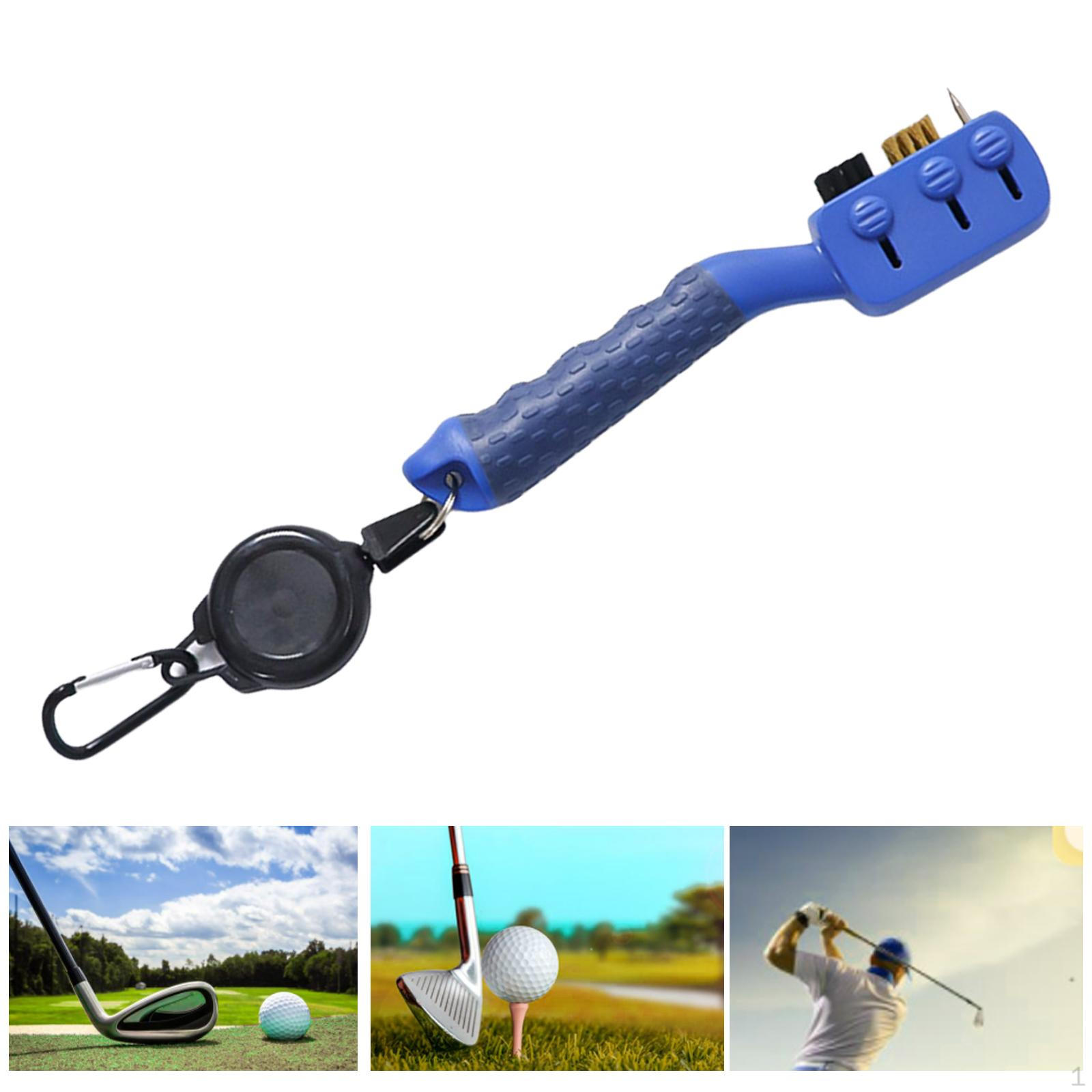 

Golf Club Brush Groove Cleaner with Nylon ,Wire Bristles and Cleaning Brushes for Golfer Exercise