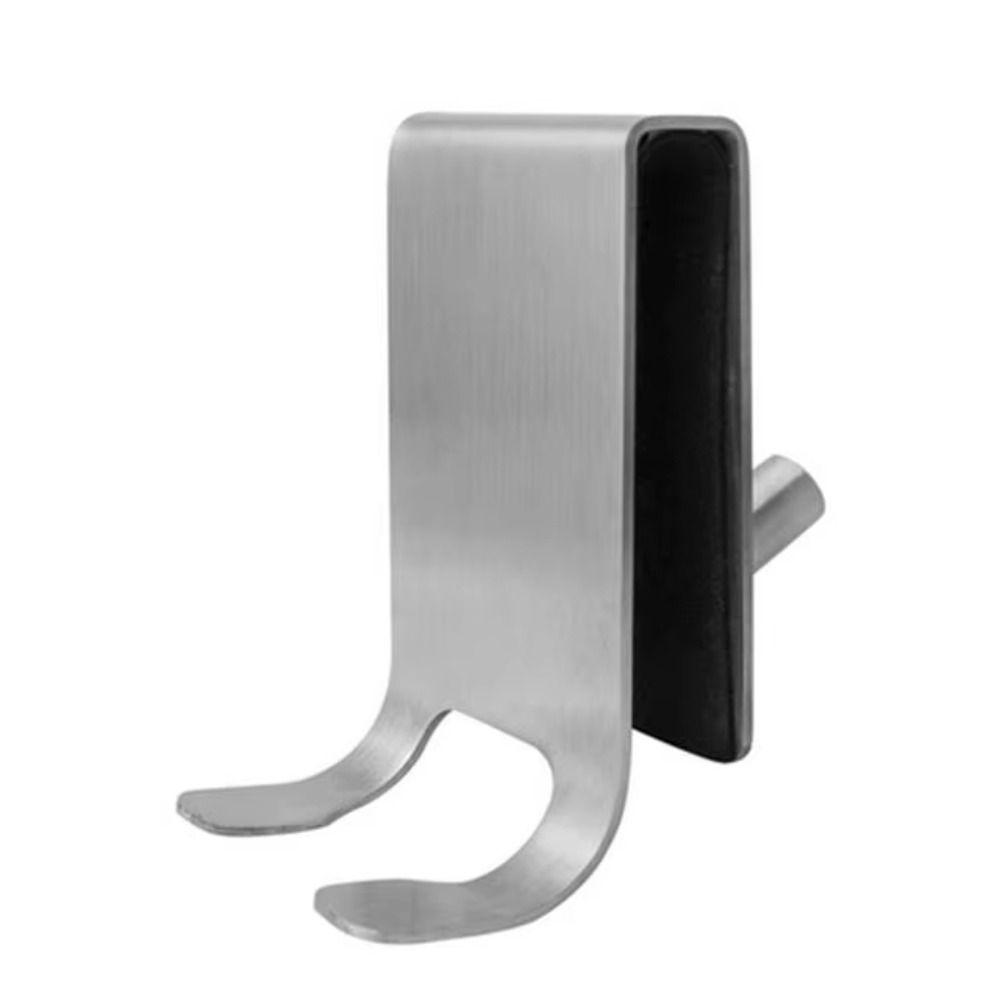 Stainless Steel Over Glass Door Towel Rack Rust-proof Bathrobe Hanger  Kitchen