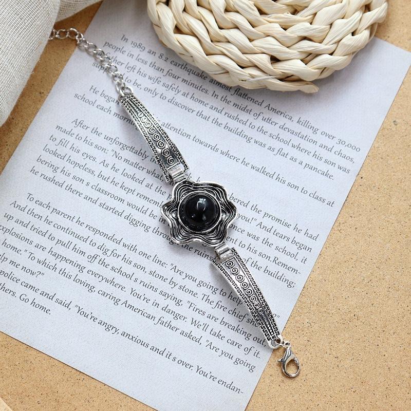 

Ретро нишевый браслет из цветного камня женский богемный личностный отпускной темпераментный браслет универсальный простой браслет