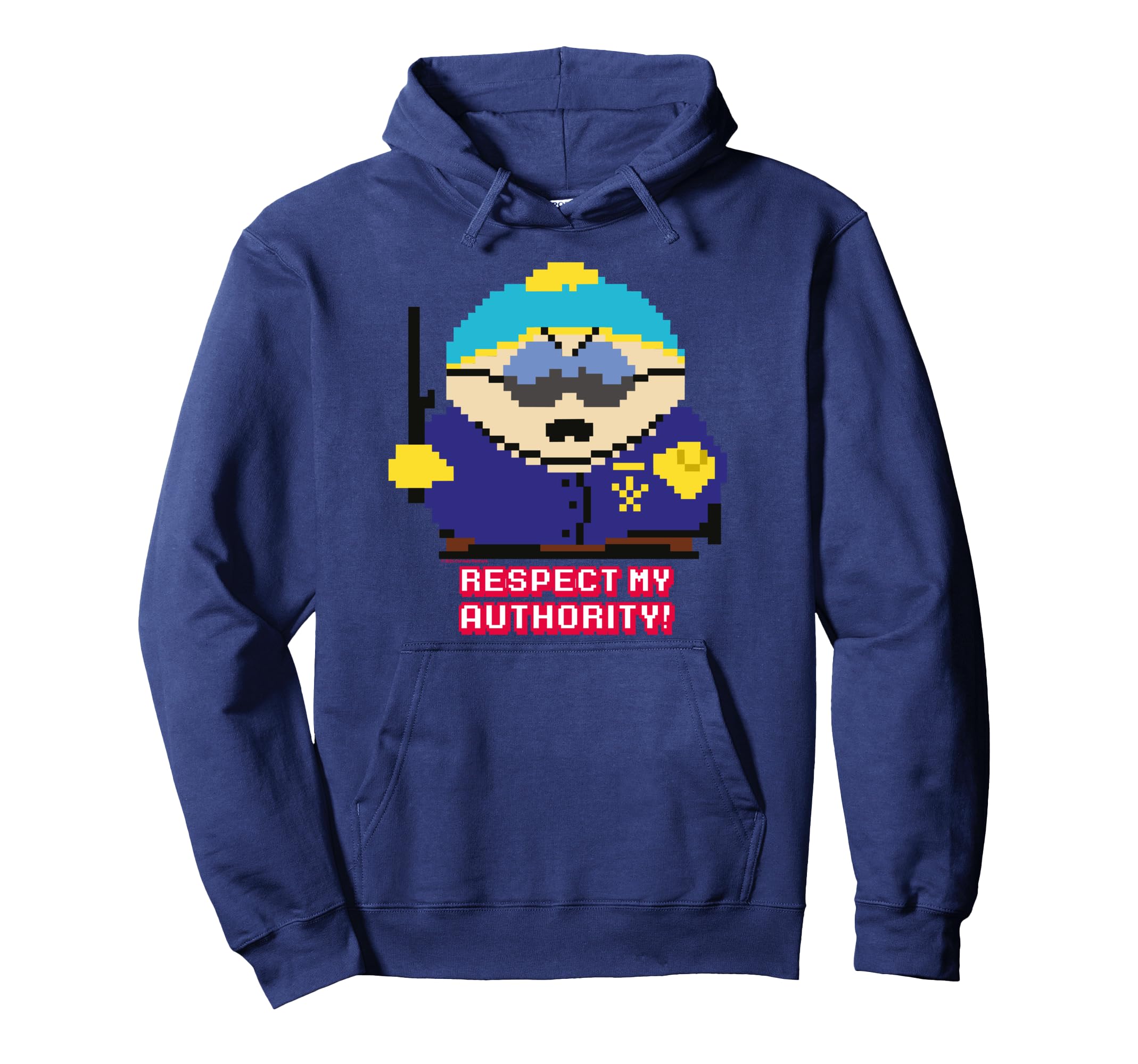 

Eric Cartman Respect My Authority! Police Pixelated Hoodie