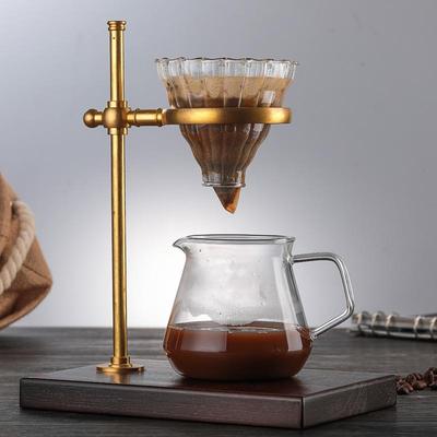 Coffee Pot Hand-brewed Copper Frame, Set Glass Coffee Hand-brewed Pot, Adjustable Hand-brewed Copper Frame, Easy To Disassemble