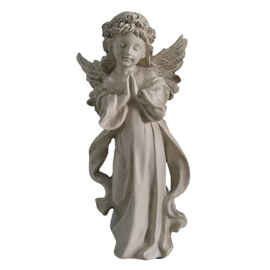 Estatua de Ángel de la Guarda Resina Figura de Ángel Pequeño Recuerdo Curación Simpatía Regalo para Estante Hogar Sala de Estar Escritorio Oficina Decoración