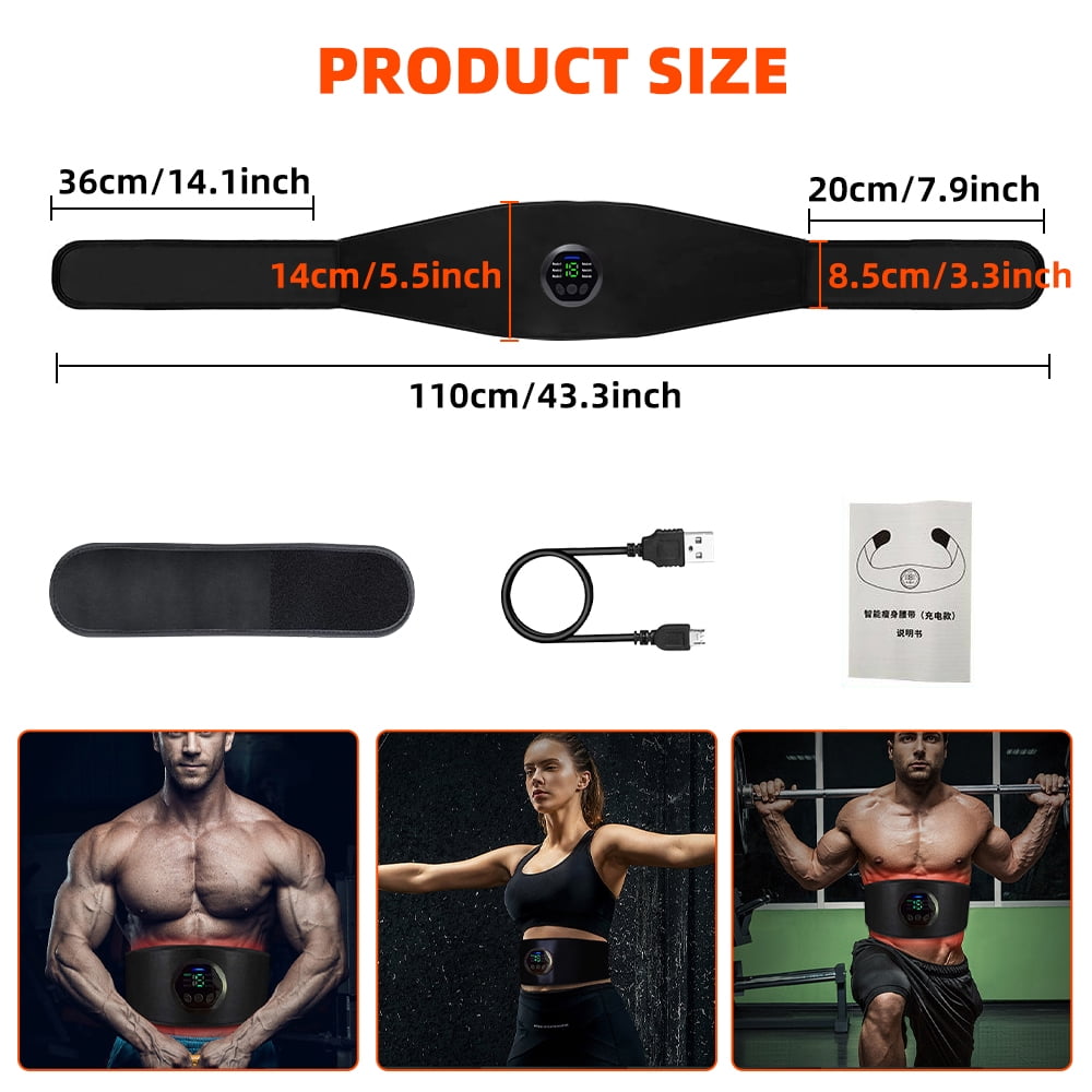 Abdominal Fitness Belt Abdomen Body Slimming Shaping Belt Trainer Electric Muscle Stimulator Weight Lost Fitness Equipment