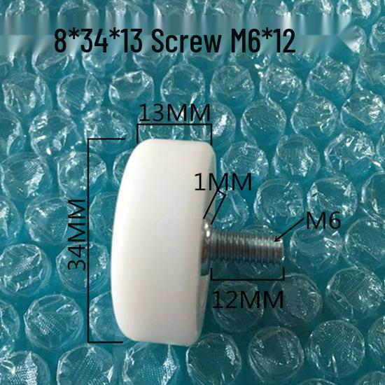 626 Rubber-Coated Nylon Roller with Shaft, 608 Bearing Pulley Wheel Guide
