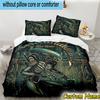 3pcs Custom Name Alien Artwork Bedding Set Includes 1 Duvet Cover & 2 Pillowcases for All Seasons Dormitory Home Decor Christmas Gifts