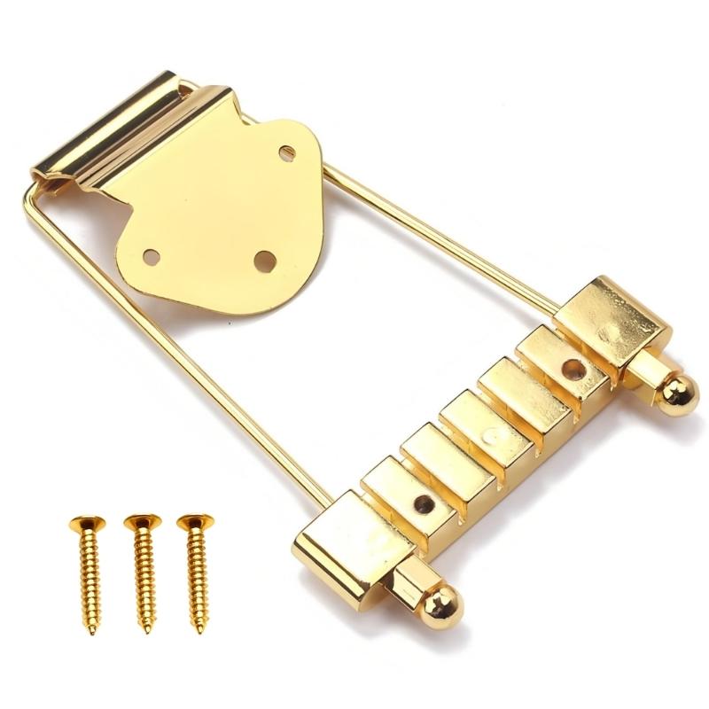 Guitar Tailpiece Bridge Replacement 6 String Electric Guitar Trapeze Tailpiece Bridge Musical Instrument Accessories золотистый