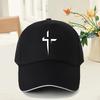 1 Mens White Cross Logo Baseball Cap  Stylish Outdoor Sun Hat for Hiking Travel and Casual Wear Casual Headwear