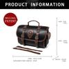 Leather Motorcycle Bag Riding Side Frame Bag Vintage Design Motorcycle Accessories for Rear Seat Side Frame and Electric Scooter