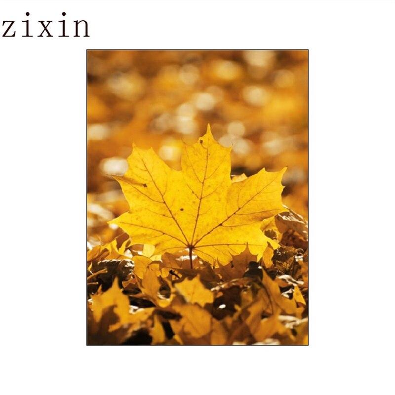 Autumn Forest Pumpkin Maple Leaves Landscape PosterWall Art Canvas Painting Squirrel  and Painting Wall Posters Livingroom Decor