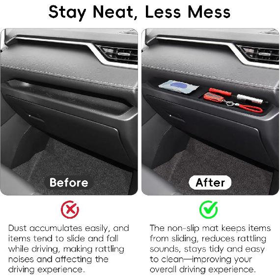 PIFOOG Passenger Storage Organizer Mat Fit For Toyota RAV4 2025 2024      Glove Box Organizer Tray Car Interior Center Console Accessories Silicone