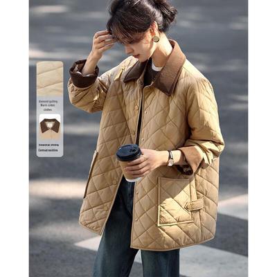 MOHANYIMEI Women's Colorblock Padded Barn Jacket