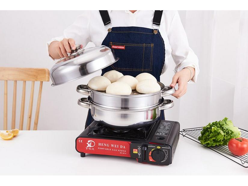 Stainless Steel Double-Layer Thickened Soup Steamer Pot - Multifunctional Household Cookware Gift