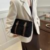 Leather Shoulder Bag for Women's Korean Suede Design Fashionable Crossbody Bag Retro Strap Postman