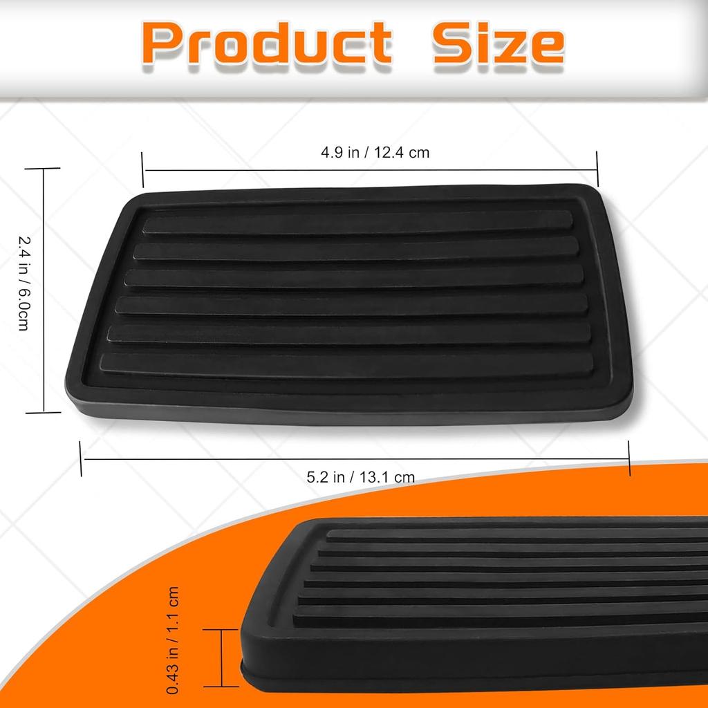 Brake Clutch Pedal Pad Cover 46545-S84-A81, Compatible With Honda Accord CR-V Civic, Rubber Pad Manual Replacement (Black)
