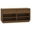 VidaXL Armoire à chaussures Marron miel 110x34x52cm Bois de pin massif 814447