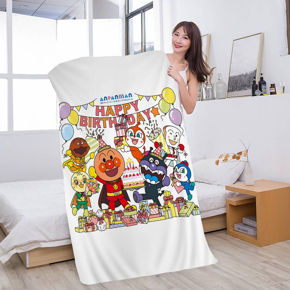 Anime A-Anpanmans Microfiber Printed Beach Towel Mountain Climbing Yoga Beach Swimming Running Absorbent Soft Towel