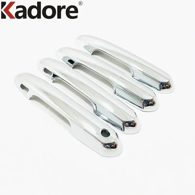 Door Handle Cover Trim For Toyota Highlander XU70 Kluger Hybrid -2024 Carbon Fiber Car Side Handles Catch Cap Accessories