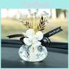 Crystal Glass Car Decor With Ribbon Lucky Fruit For Vehicle Interior Enhancement