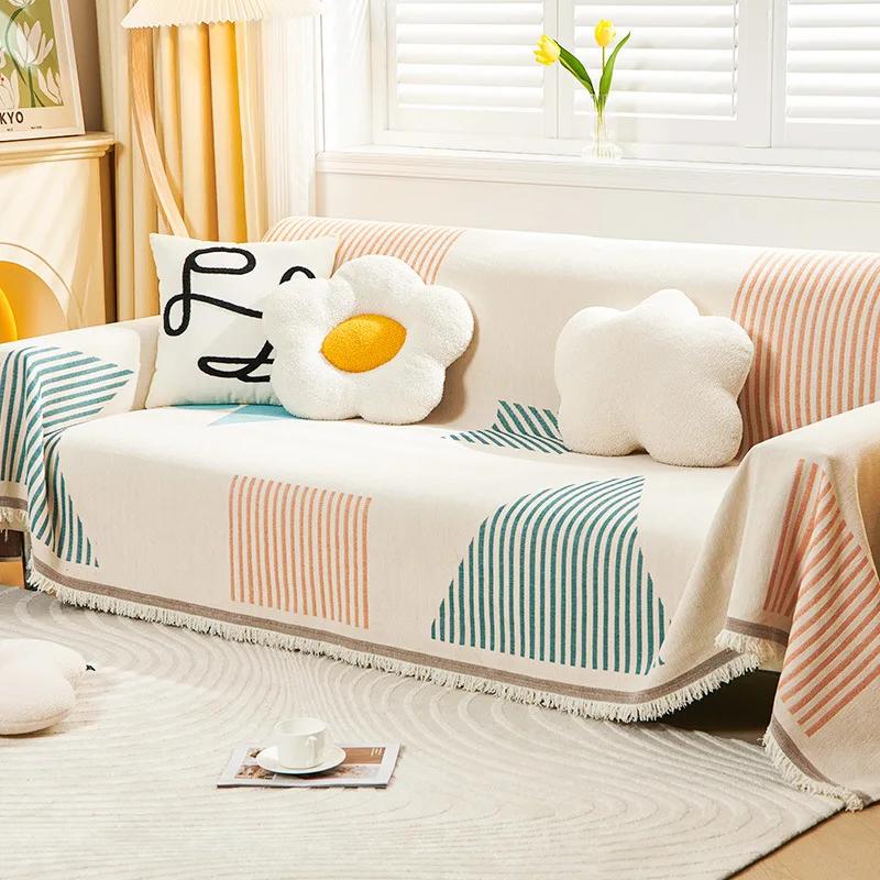 Nordic Sofa Throw Blankets Outdoor Camping Picnic Large Blanket Leisure Relax Beach Towel Bohemia Travel Rug Tassels Linen