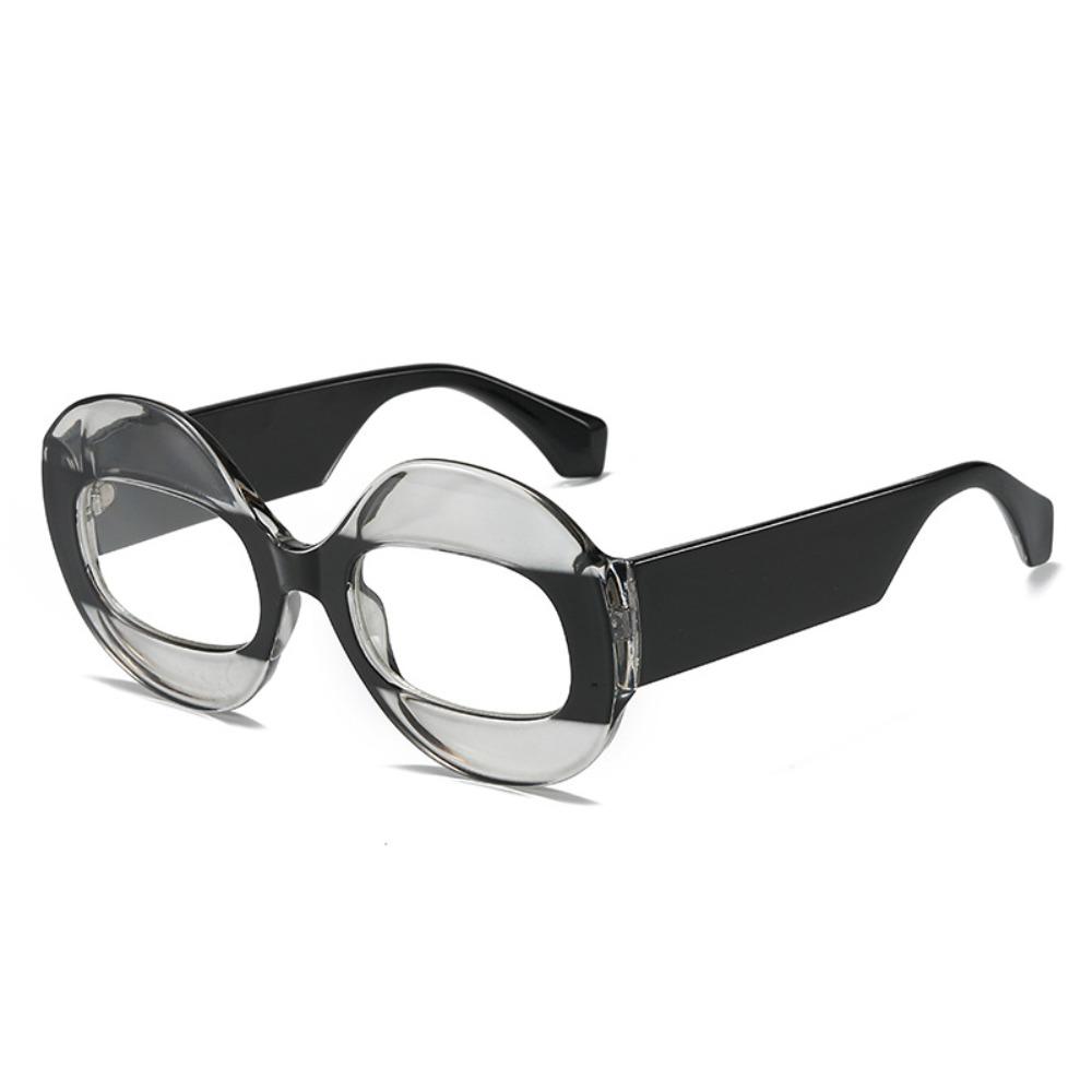 PC Sunglasses Goggles Color-block Gradient Lenses Big Frames Shades UV400 Block Glare UV Protection Sun Glasses Women Fashion