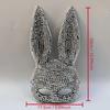 Crystal Studded Rabbit Ear Mask Full Acrylic Rhinestone Rhinestone Face Mask  Party and Cosplay