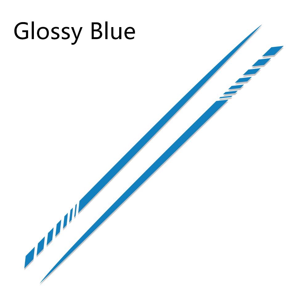 2pcs Car Long Stripe Waist Line Stickers Auto Both Side Body Vinyl DIY Decals Racing Sport Styling Tuning Accessories