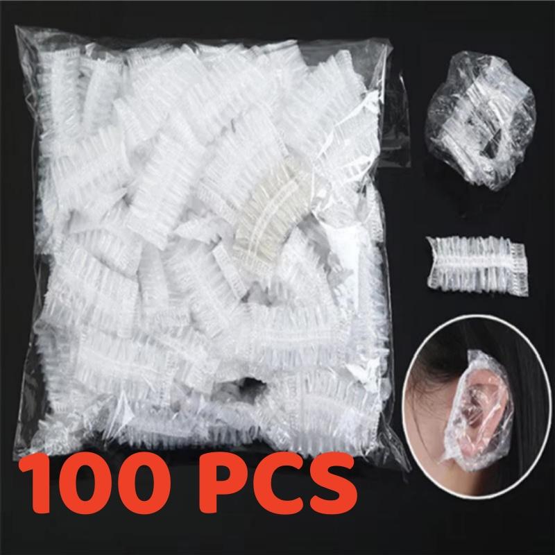 

1-500pcs Disposable Hair Dye Earmuff Waterproof Ear Cover Baking Oil Wash Shower Bathing Barber Hairdressing Cleaning Accessorie