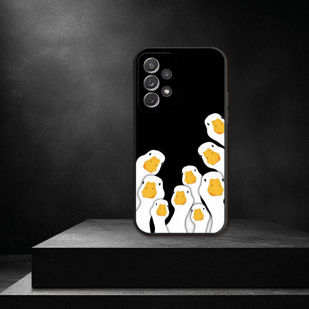 

Funny D-Duck Cartoon Phone Case For Samsung S 9,10,21,30,22,23,24,25,26,Ultra,Plus,Lite,FE,4,5G Black Soft Case SamsungS22 5G