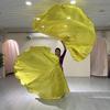 Dance Props Flag With Telescopic Sticks 140*140Cm Multiple Colors Belly Dance Semicircle Flags Performance Props Accessories