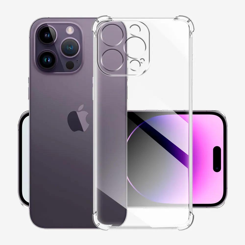 For iPhone 14 Pro /13 Pro Case Clear Shockproof Silicone Soft Phone Case For iPhone 13 14 Pro Max /iPhone 14 Plus Protect Cover