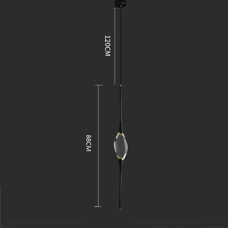 Modern living room chandelier Nordic light luxury crystal chandelier restaurant bar bedside decoration all copper chandelier