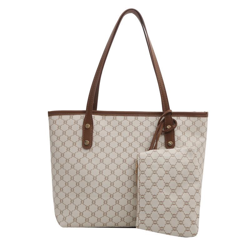 Büyük Kapasiteli Vintage Tarzlı Tote Çanta Yumuşak Suni Deri Fermuarlı Kapatmalı Günlük Kullanım Omuz Çantası