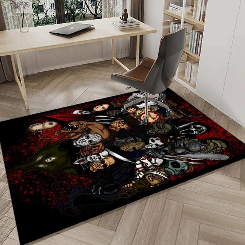 Horror Movie Characters Carpet, Chair Rug,Rug for Office Bedroom living rooms, Doormat decor Fan Gift Christmas Gift
