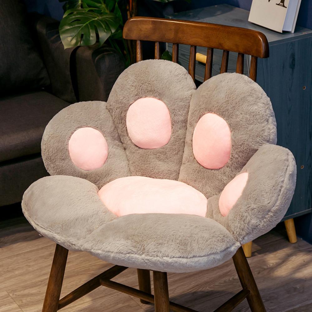 New Cat Paw Shape Chair Cushion Cozy Mini Sofa Floor Cushion Multi-Function Anti Slip Integrated Seat Pillow for Living Room