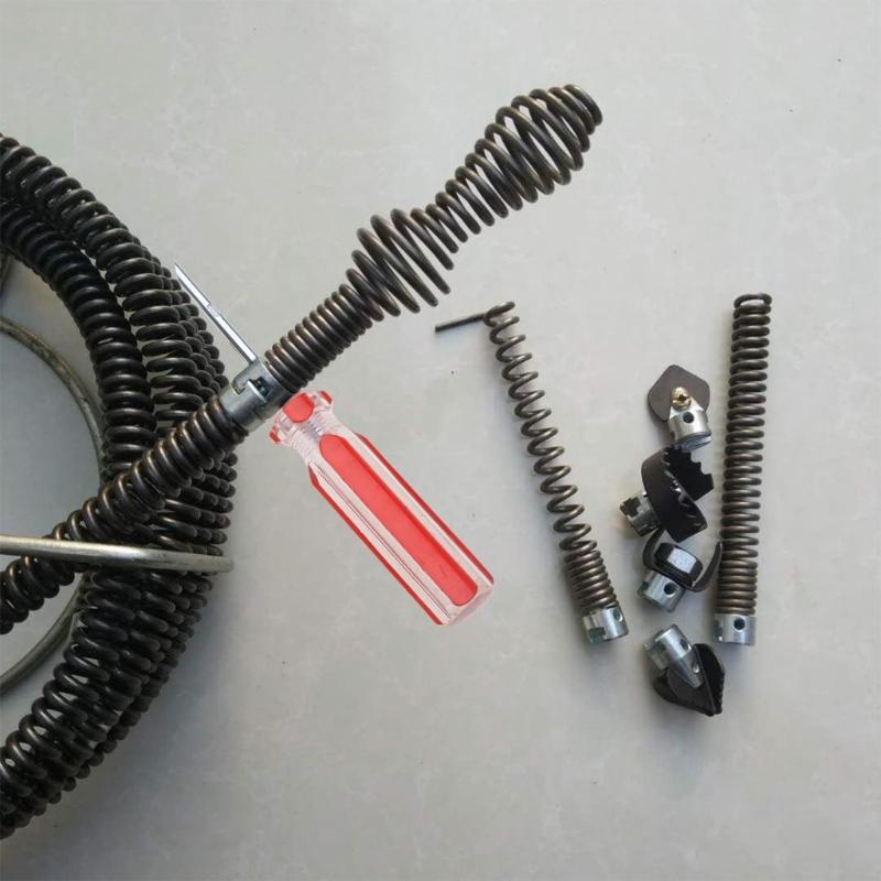 16mm Drain Unblocking Machine Parts Drain Cleaner Combination Cutter Heads Set Pipe Unblocking Tool for Kitchen Bathroom